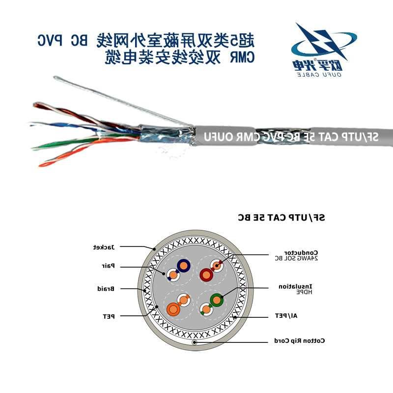 宝坻区SF / UTP CAT 5E BC PVC CMR双绞线安装电缆